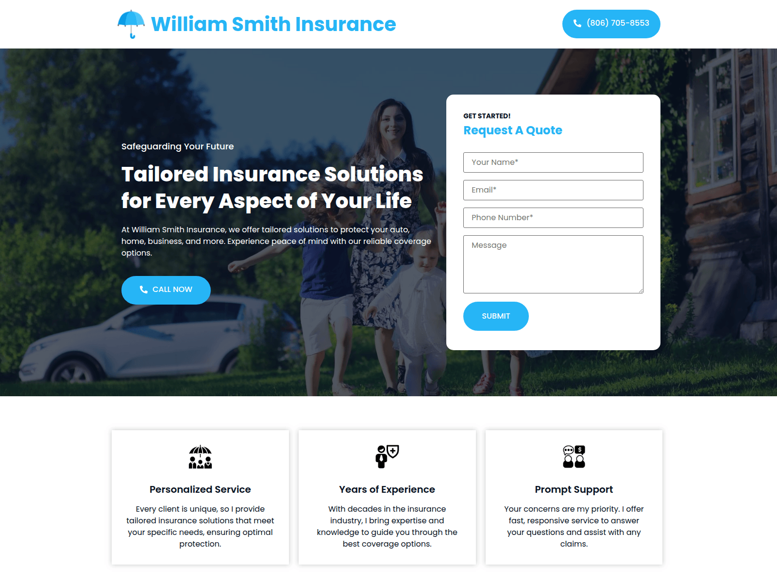 Screenshot of williamsmithinsurance.com