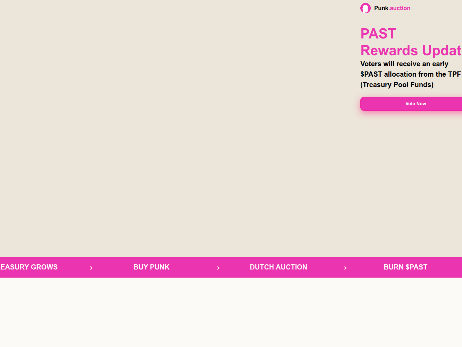 Screenshot of voting-punksauction.com