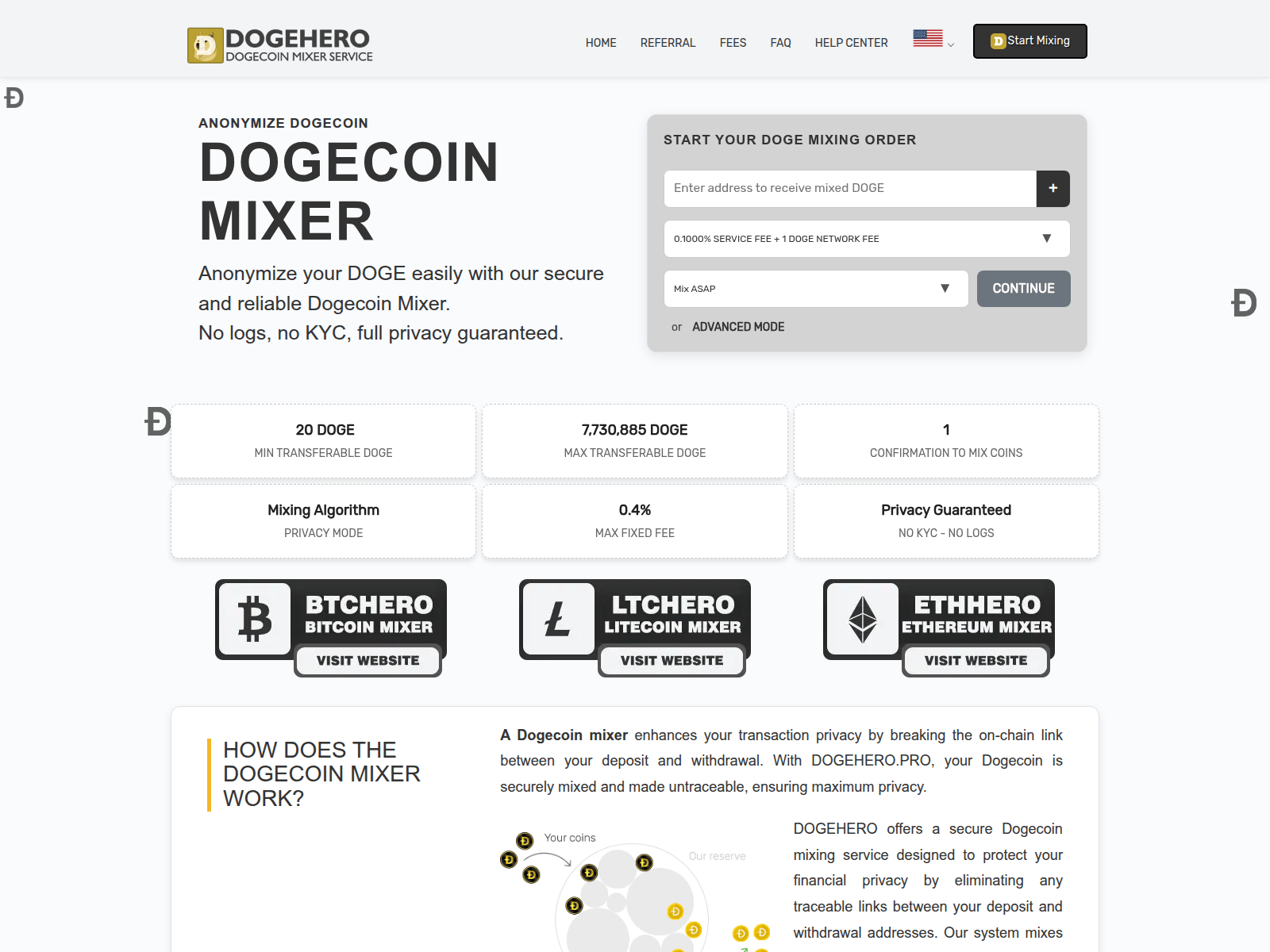 Screenshot of dogehero.pro