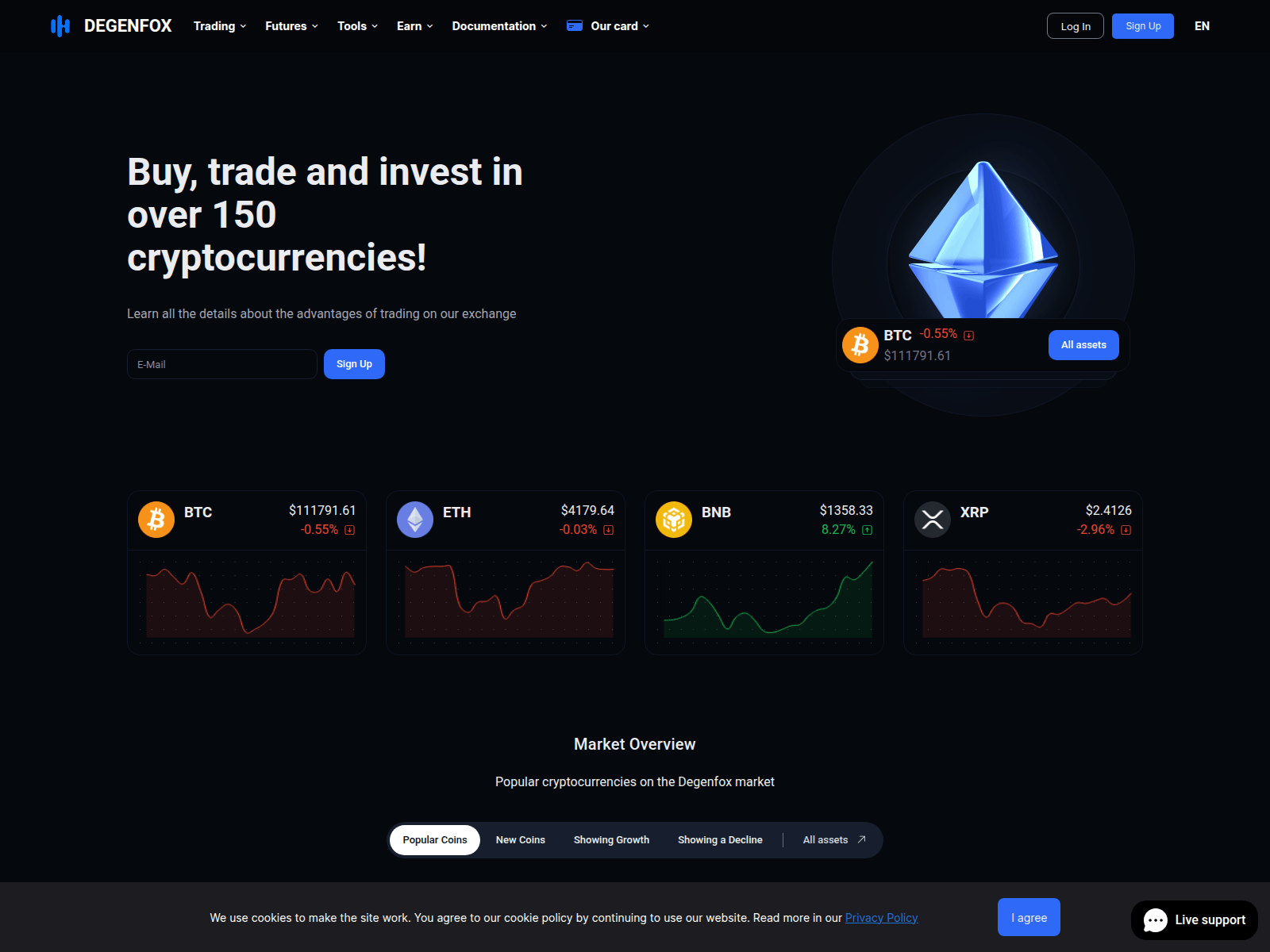 Screenshot of degenfox.com