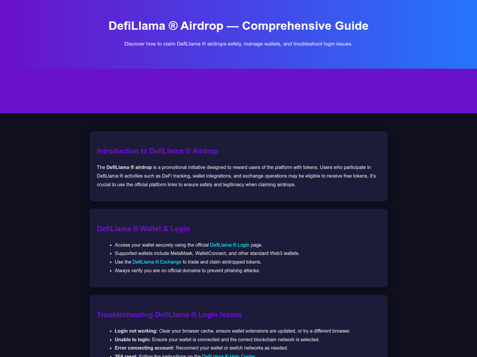 Screenshot of defilamaa-airdrop-directory.pages.dev