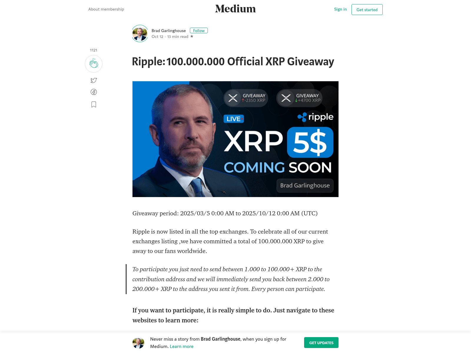 Screenshot of xrp2025.com