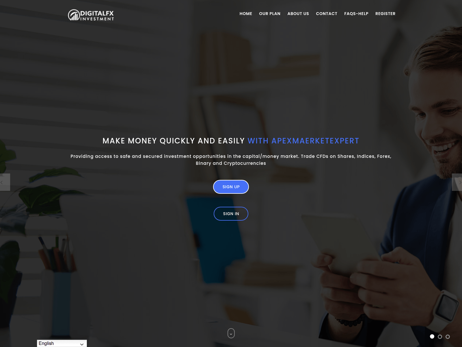 Screenshot of digitalfxinvestment.com