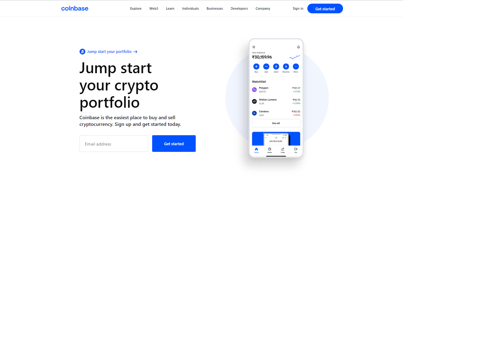 Screenshot of coinbaseprologic.webflow.io