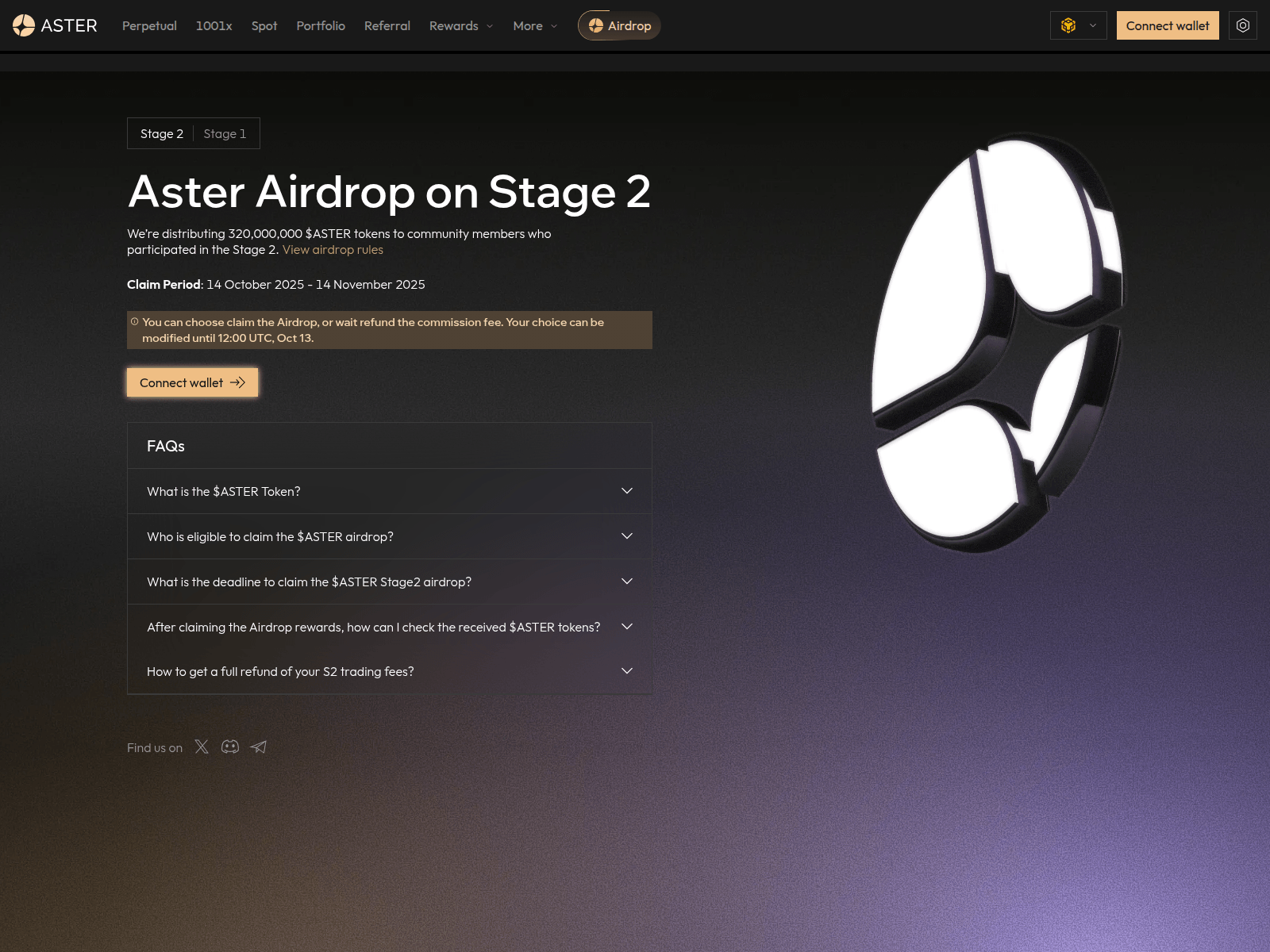 Screenshot of asterdex-claim.app