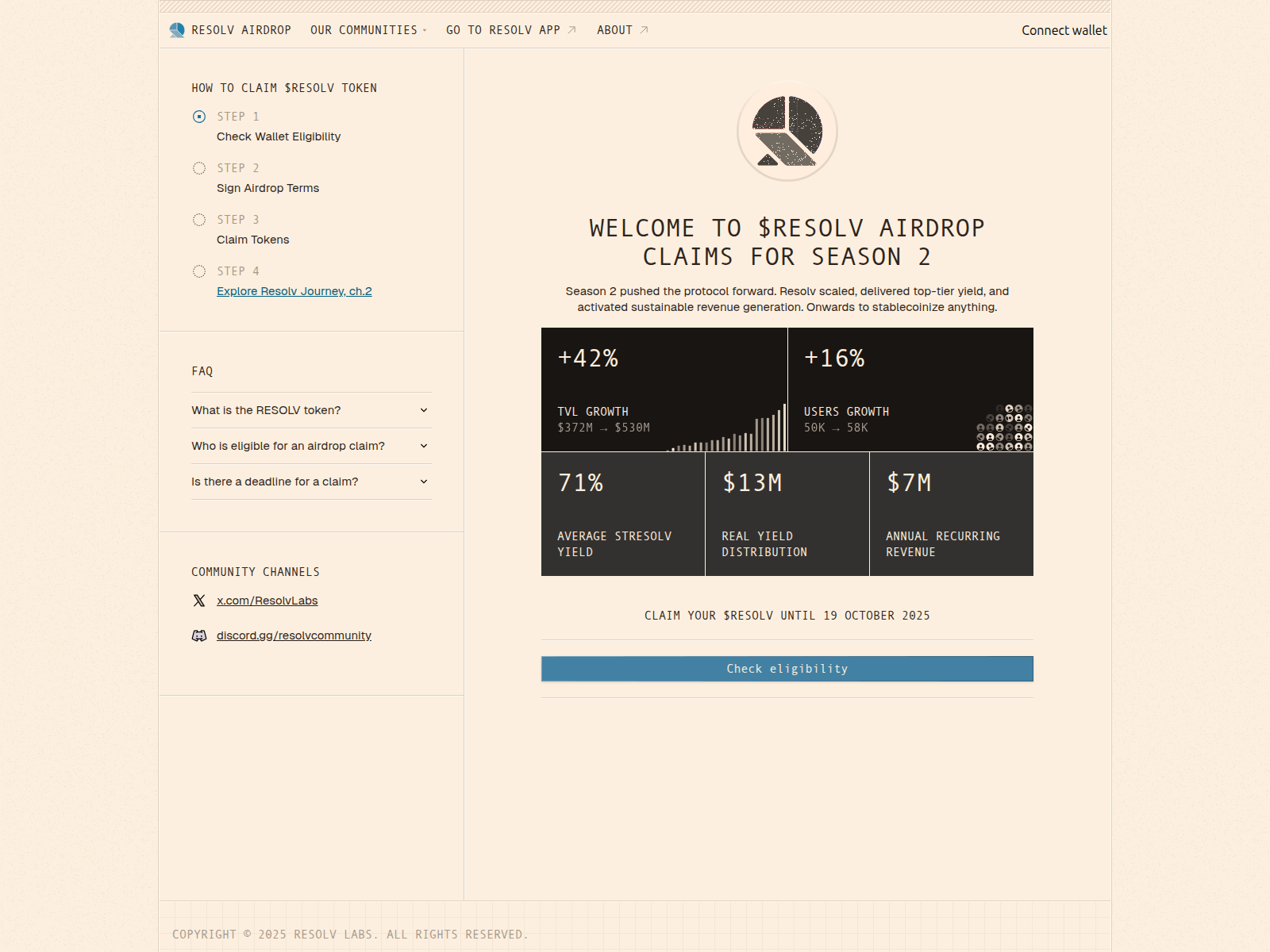 Screenshot of resolvclaim.app