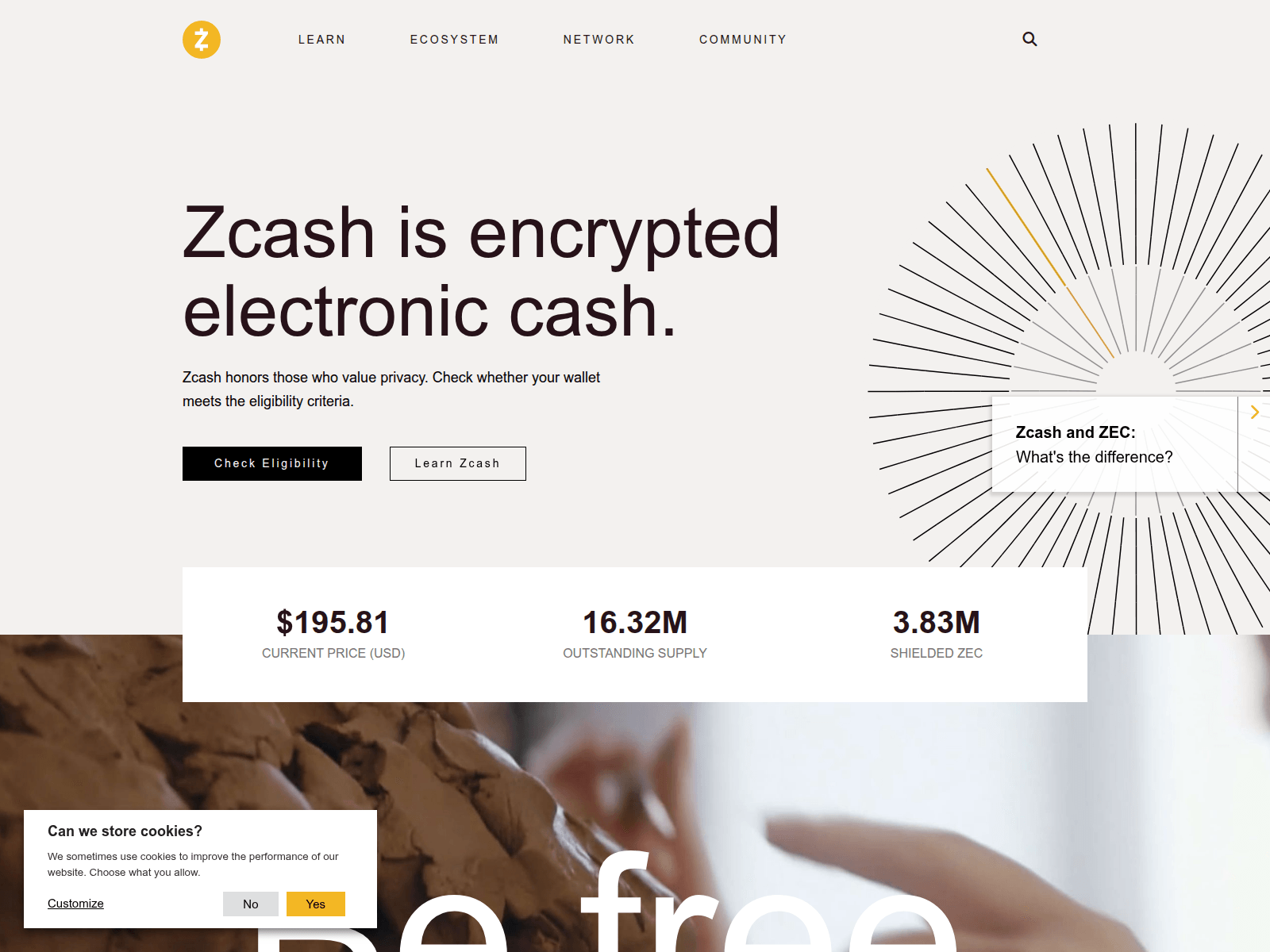 Screenshot of allocation-z.cash