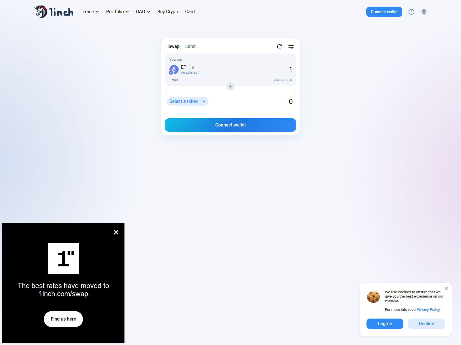 Screenshot of 1inch.io-secure-online-edge-app.com