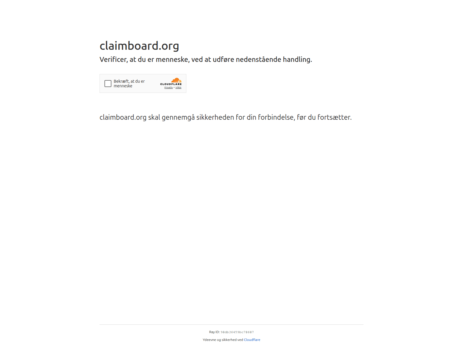 Screenshot of claimboard.org
