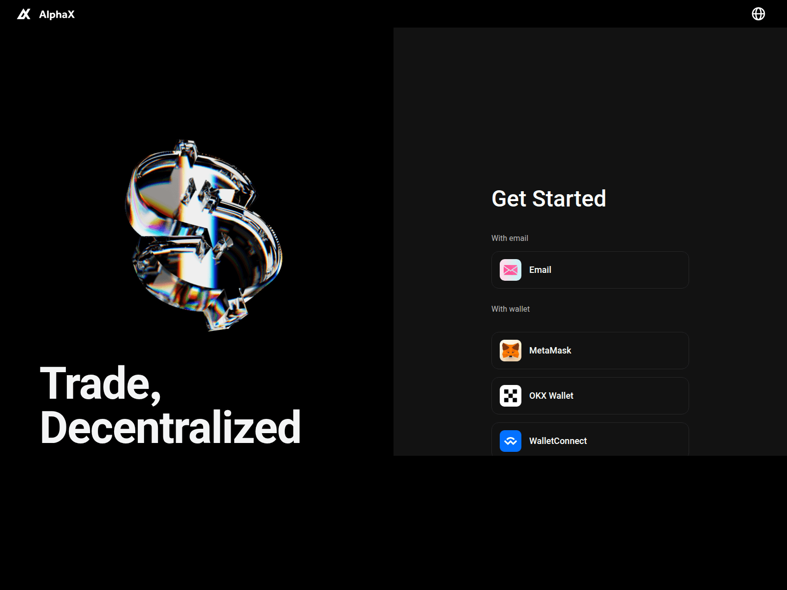 Screenshot of alphax-exchange-login.com