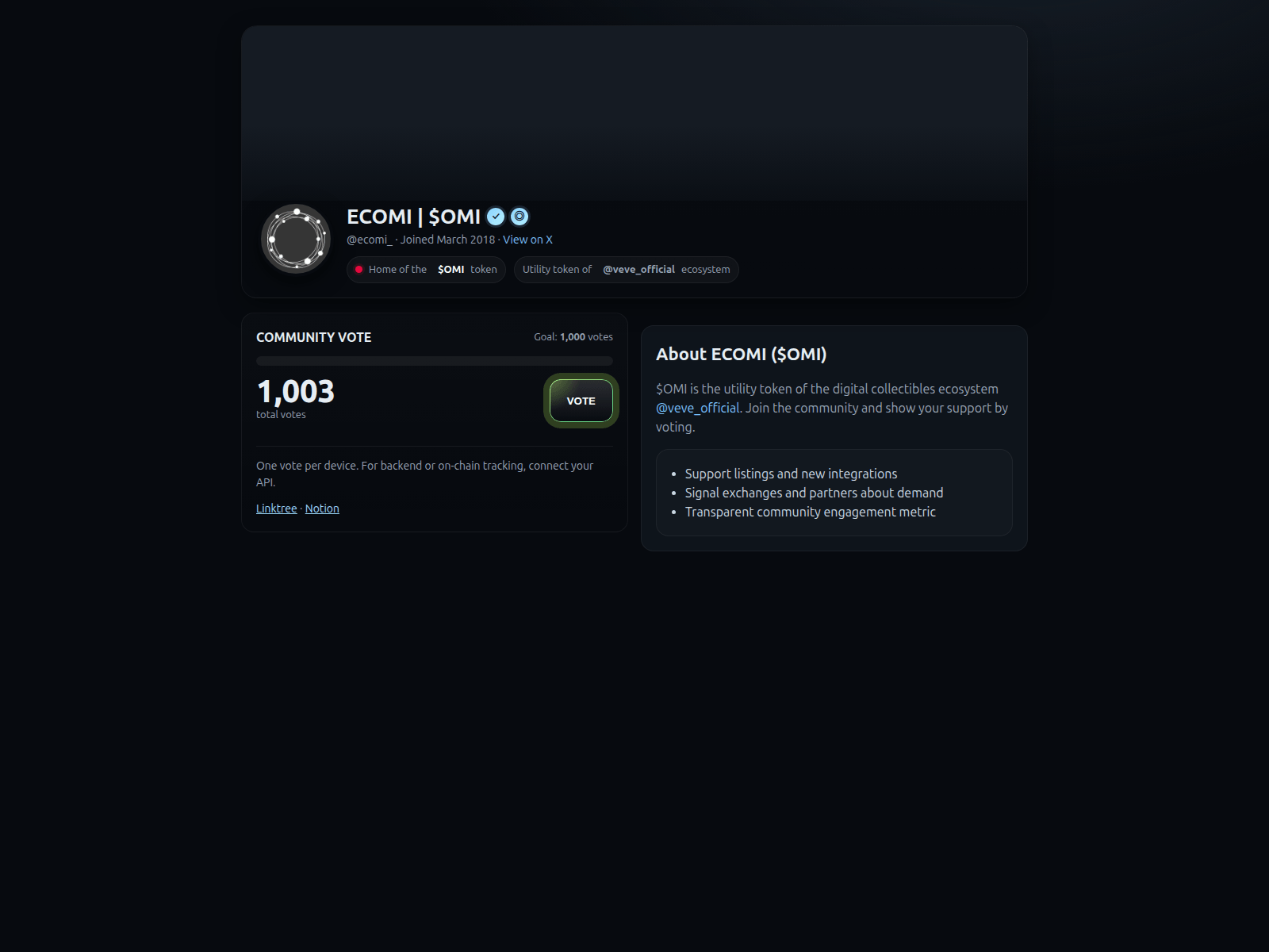 Screenshot of vote-ecomi.site