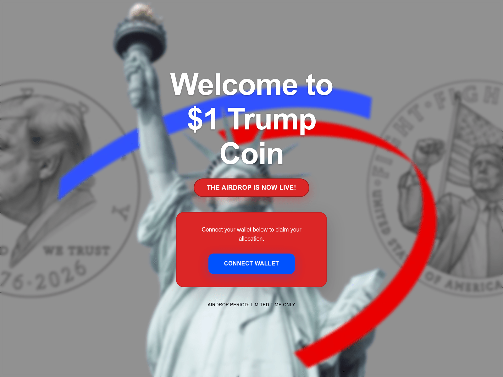 Screenshot of 1trump-coin.com