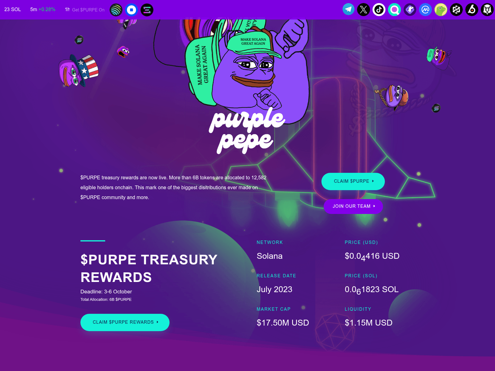 Screenshot of purple-pepe.com