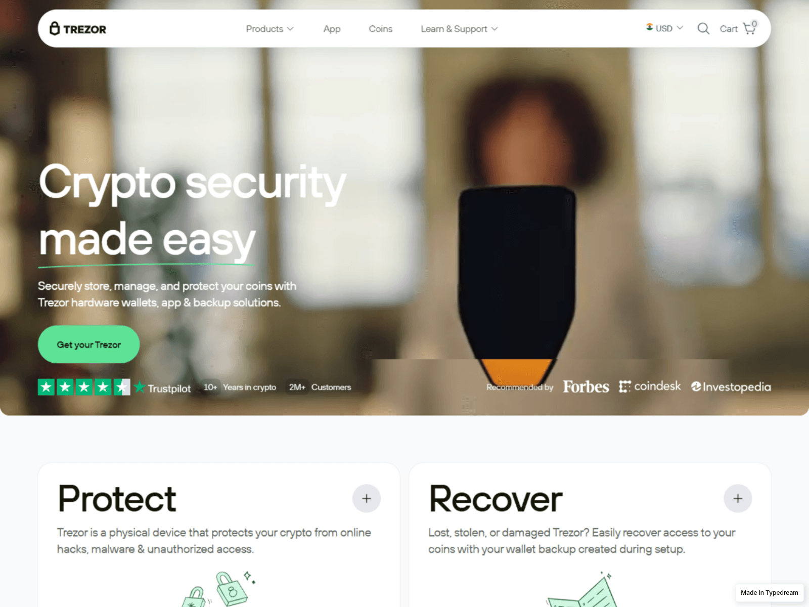 Screenshot of trezor-io-start-ledger-web-co.typedream.app