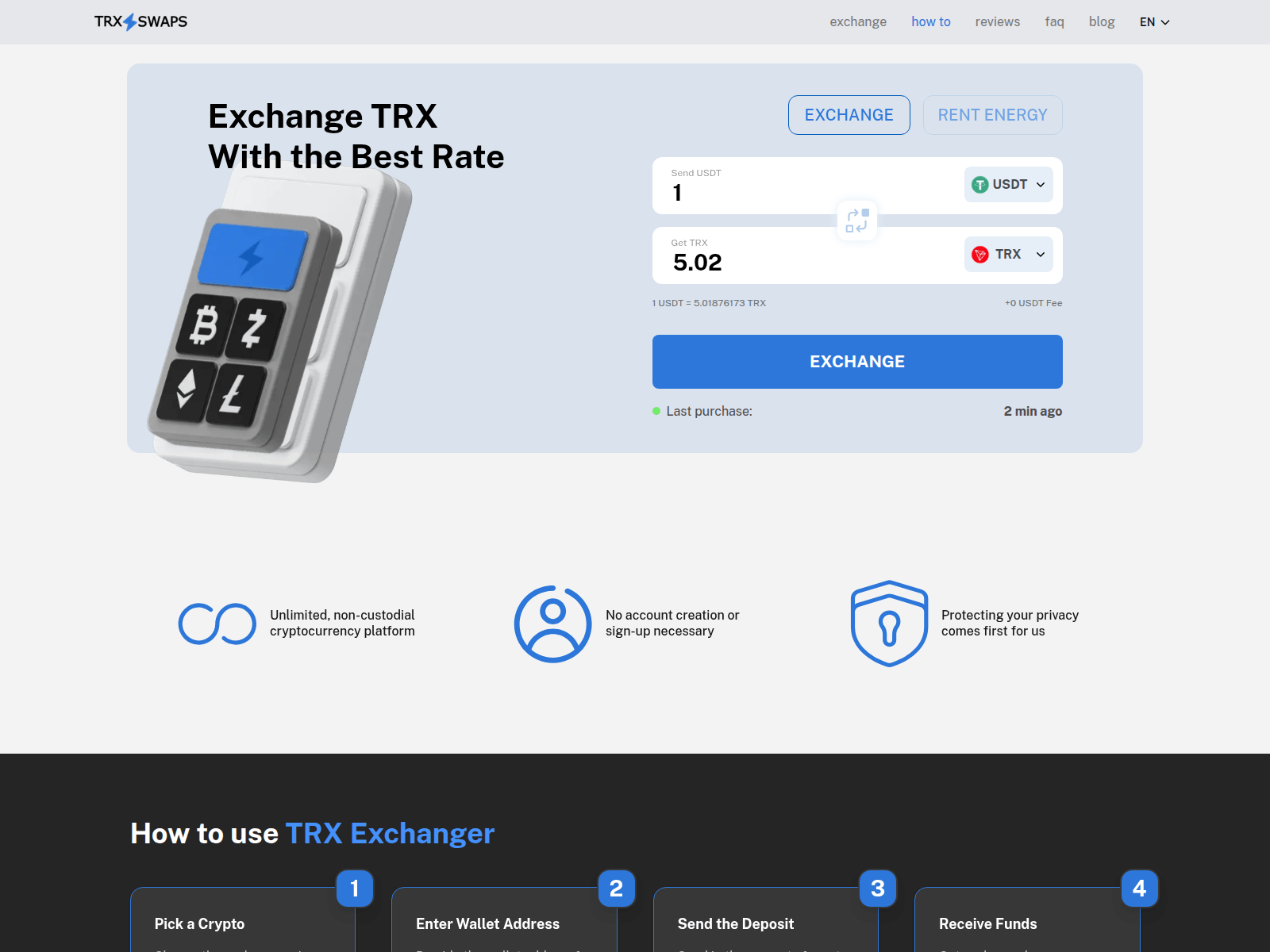 Screenshot of trx-swaps.org