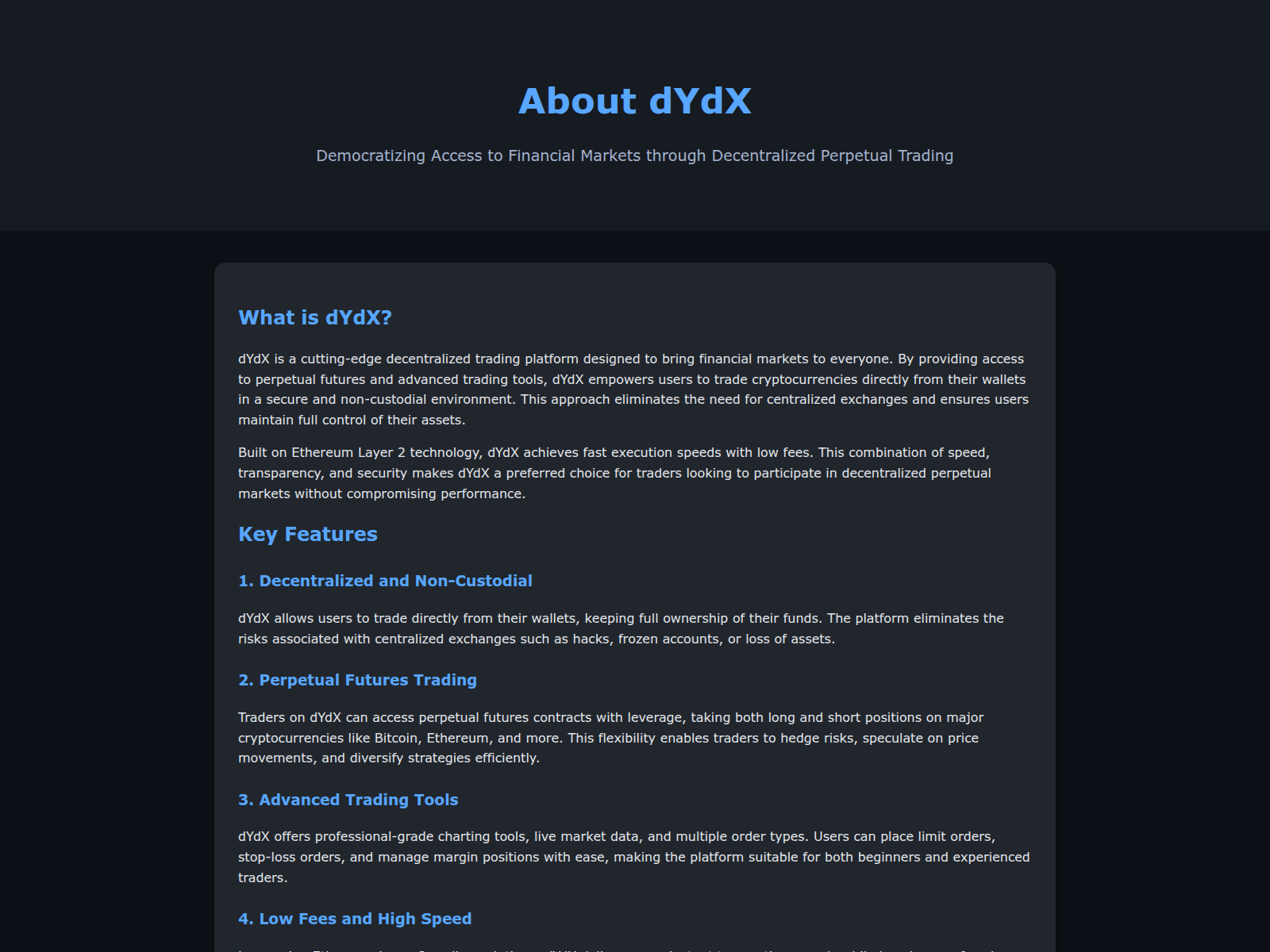 Screenshot of start-dydx-exchange.pages.dev