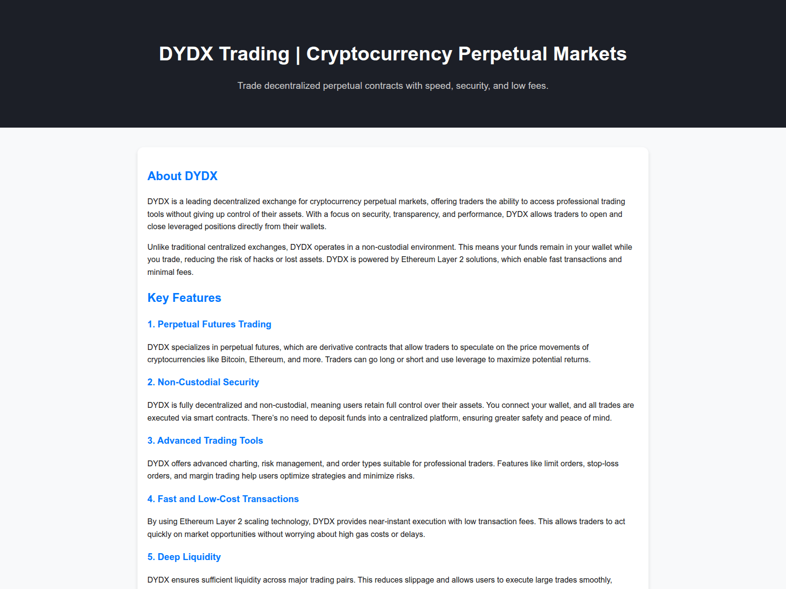 Screenshot of start-dydx-trade.pages.dev