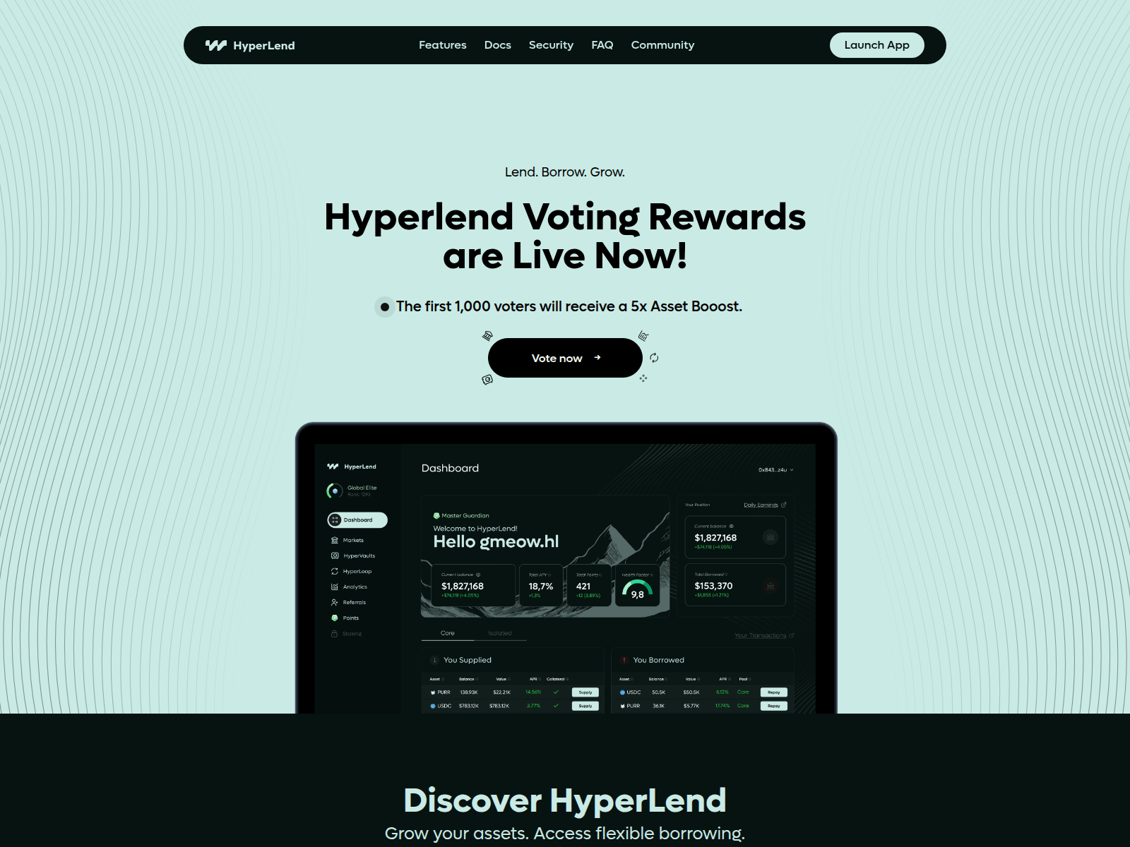 Screenshot of voting-hyperlend.app