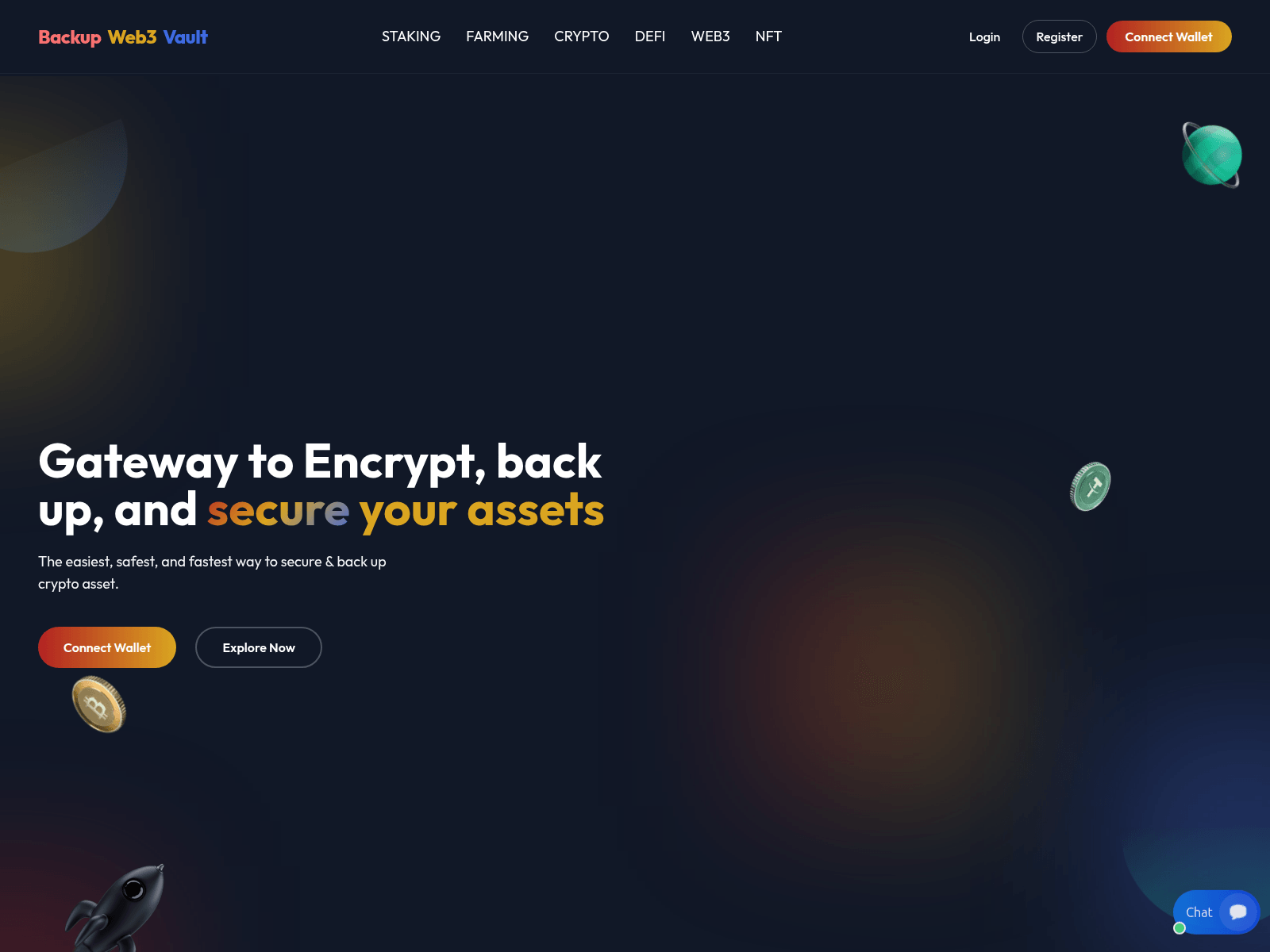 Screenshot of backupweb3vault.com