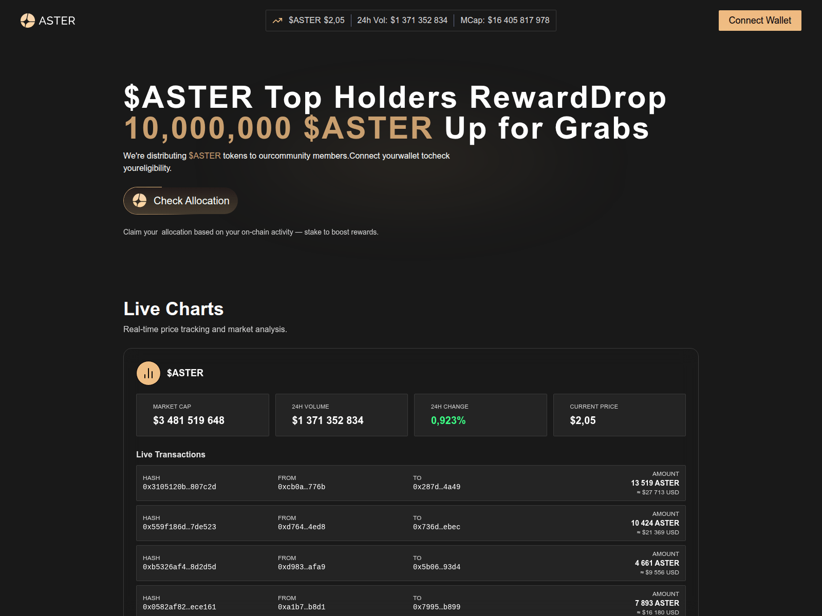 Screenshot of dex-chain.org