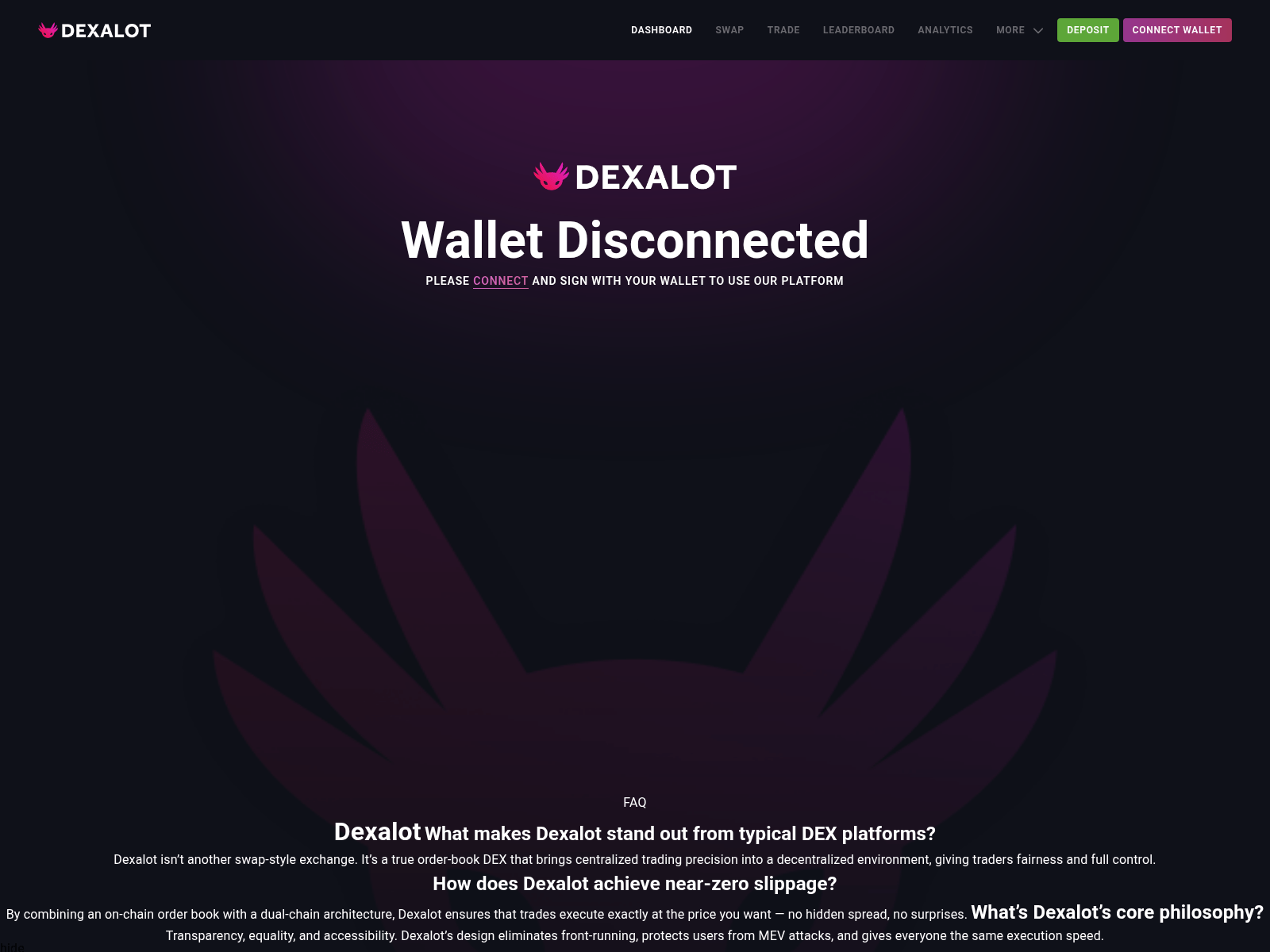 Screenshot of dexalotswep.org