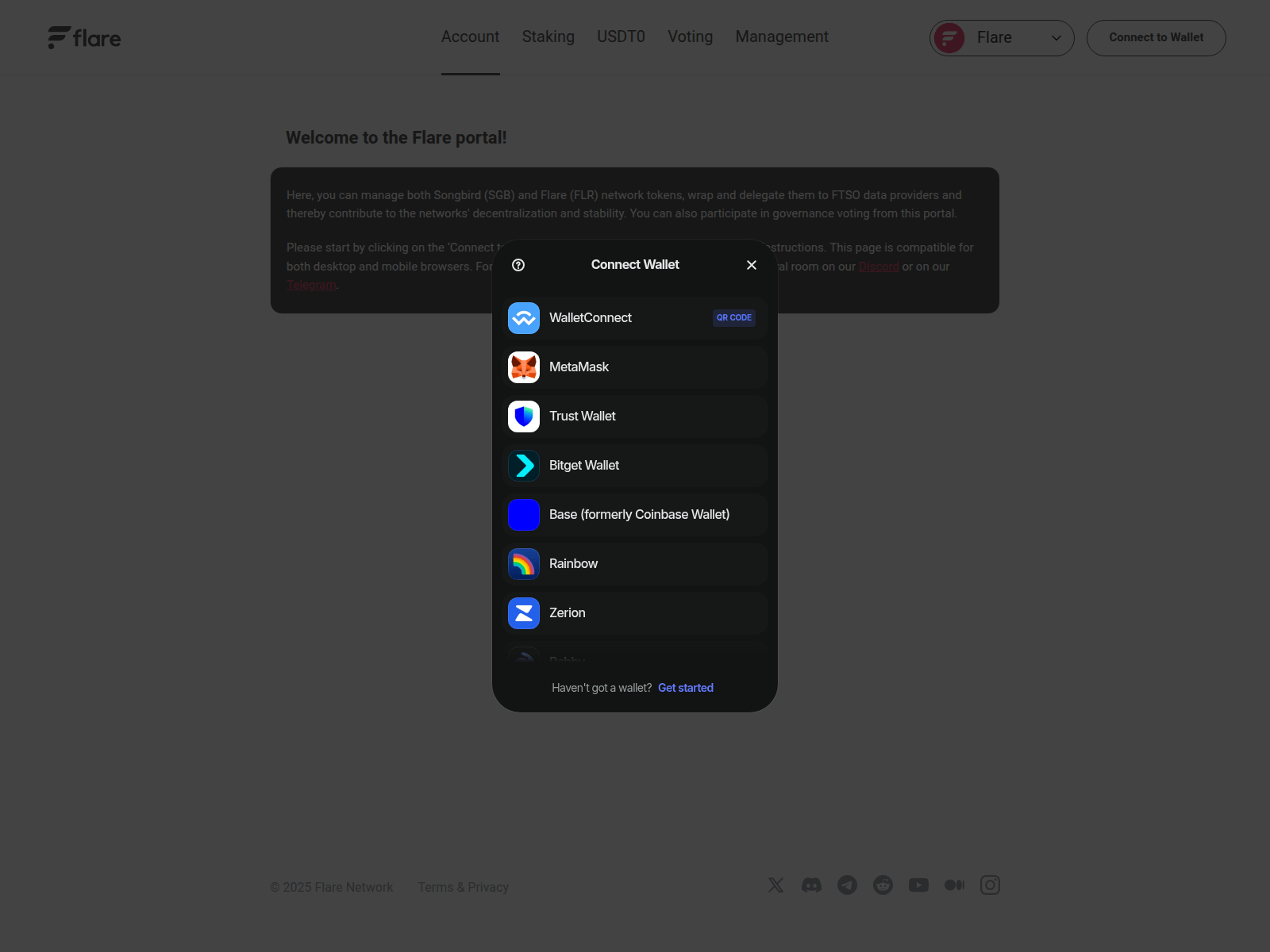 Screenshot of flarenetwork.app