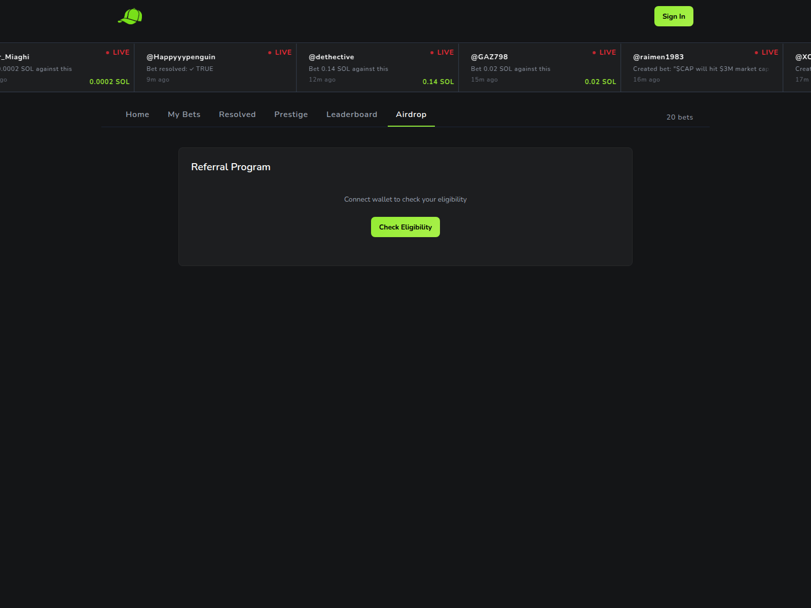 Screenshot of capbetsolana.com