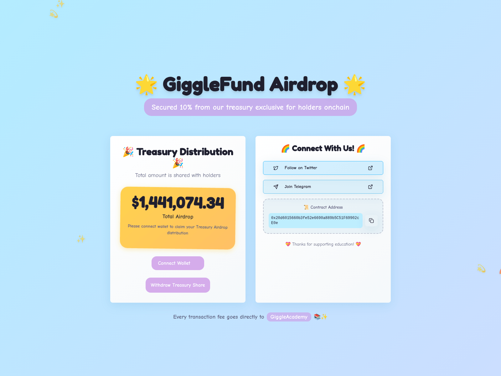Screenshot of giggeltoken.com