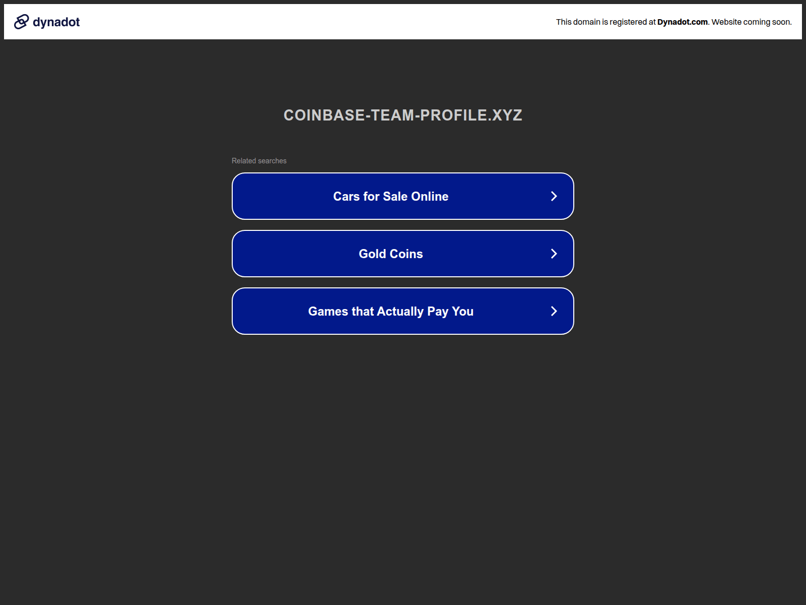 Screenshot of coinbase-team-profile.xyz