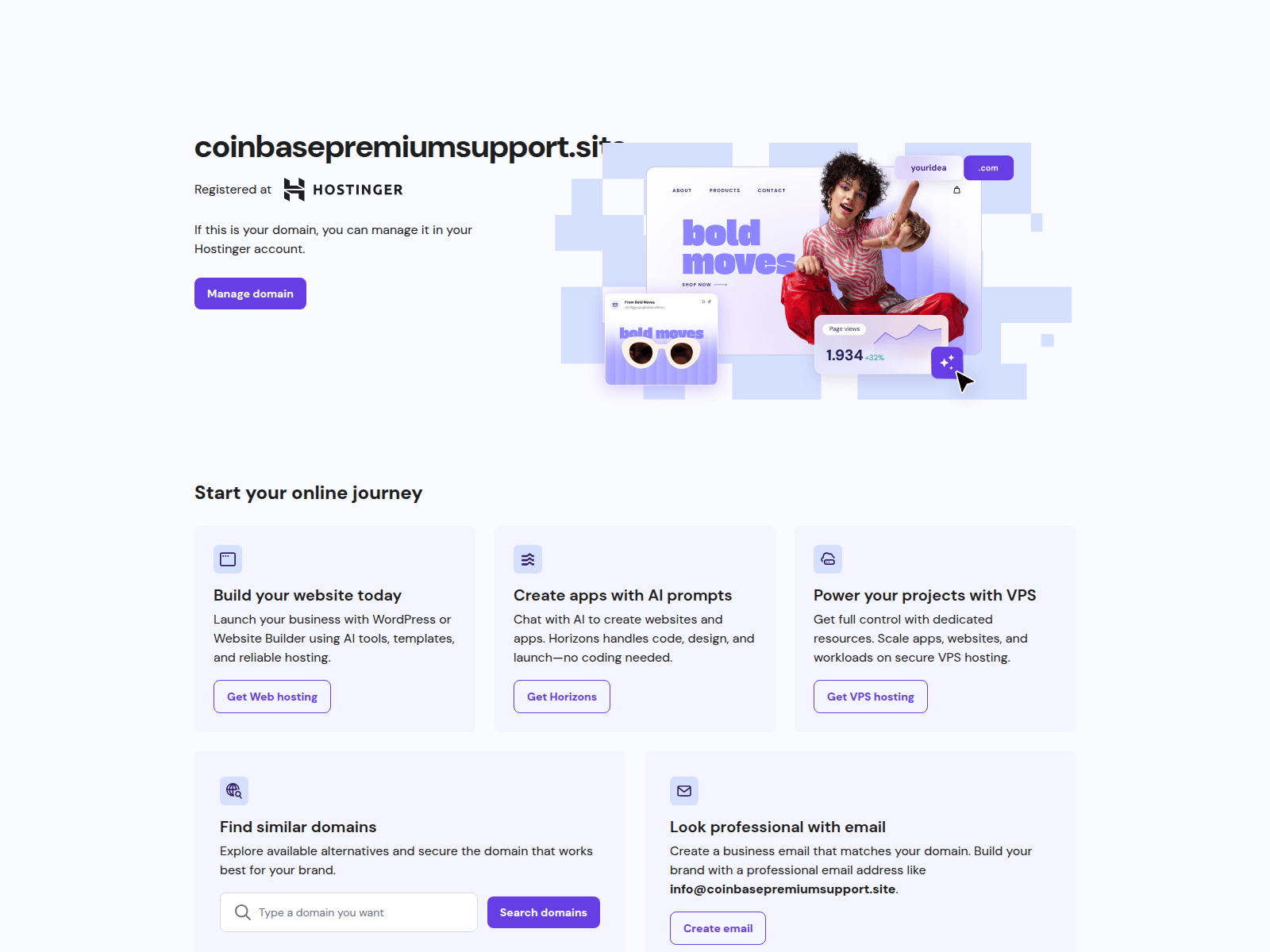 Screenshot of coinbasepremiumsupport.site