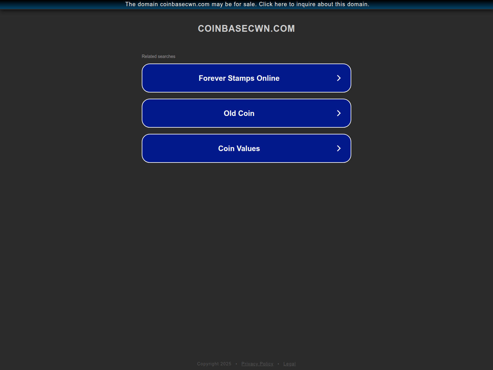 Screenshot of ww25.dev.coinbasecwn.com