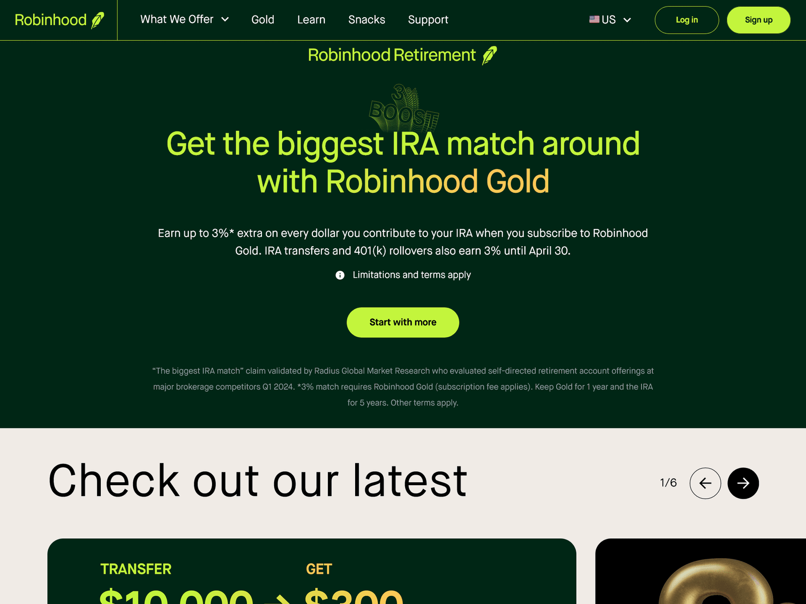 Screenshot of home-sso-robinhood---com-auth.webflow.io