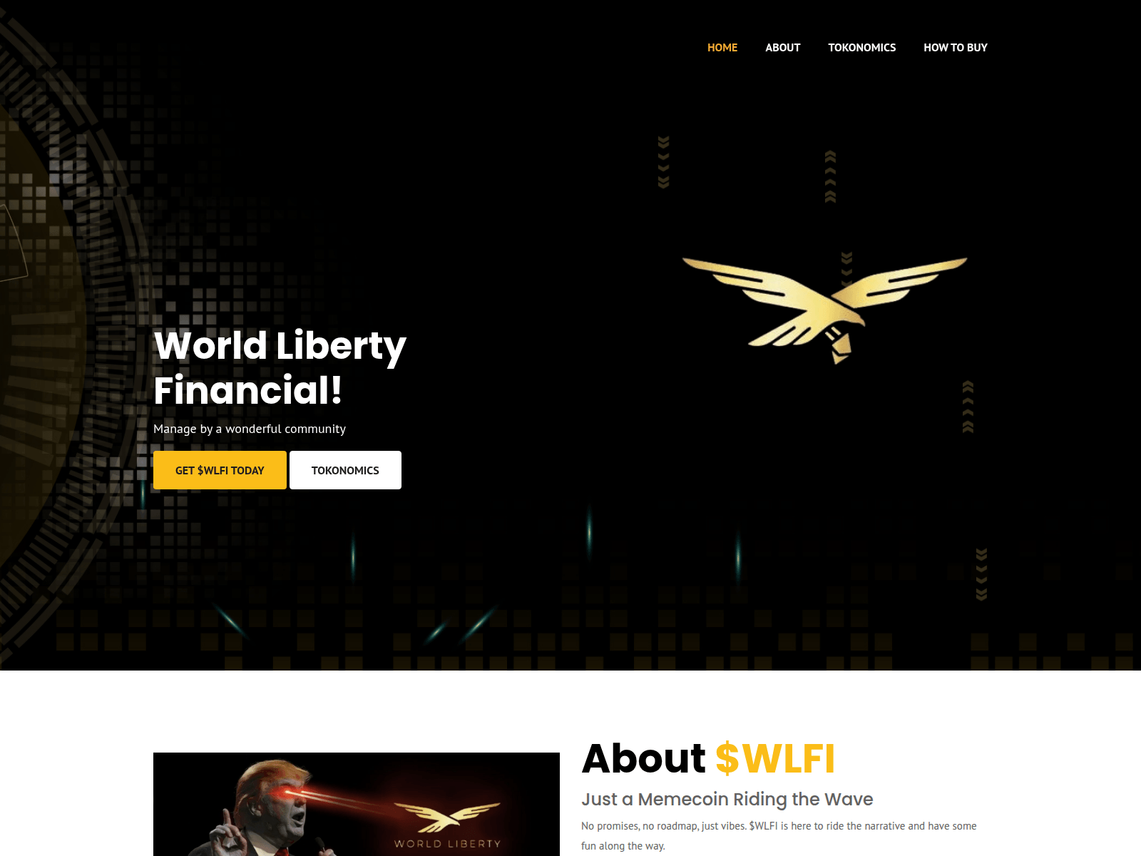 Screenshot of wlfimemecoin.com
