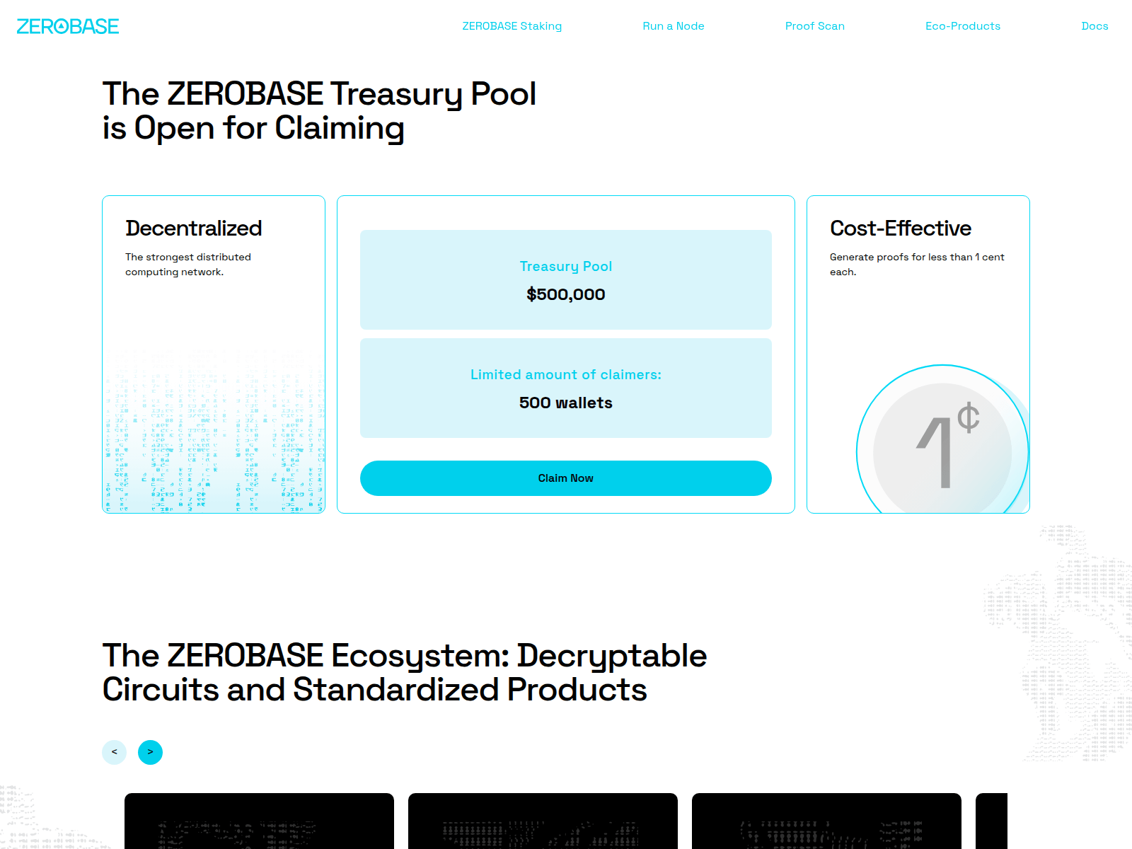 Screenshot of treasury.pools-zerobase.pro