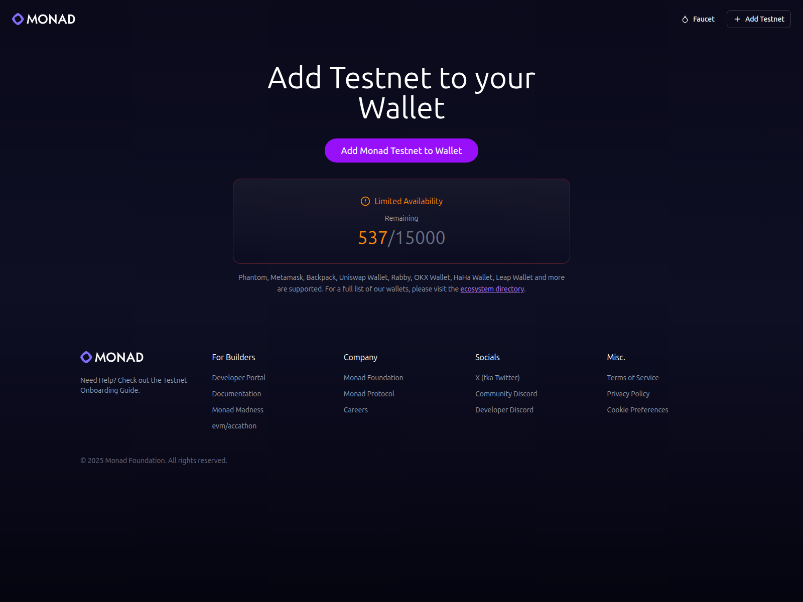 Screenshot of monad-launch.com
