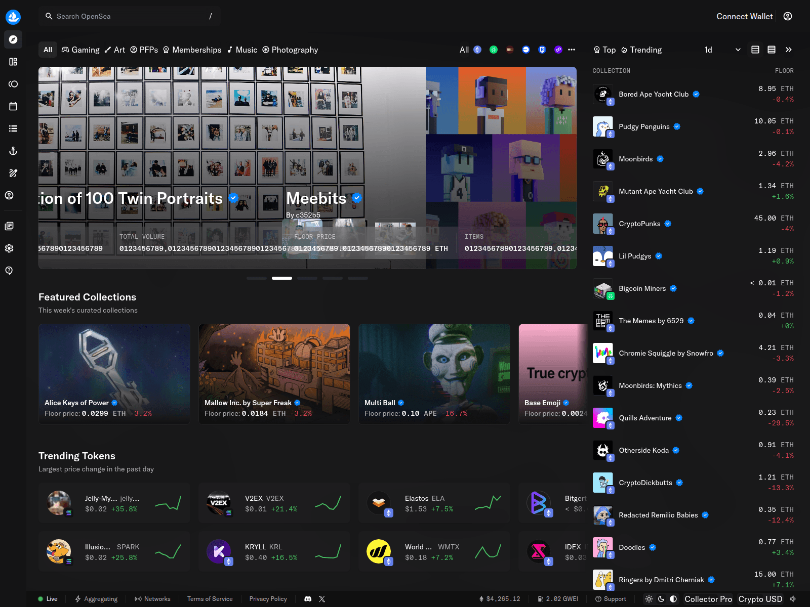 Screenshot of opensea.ws