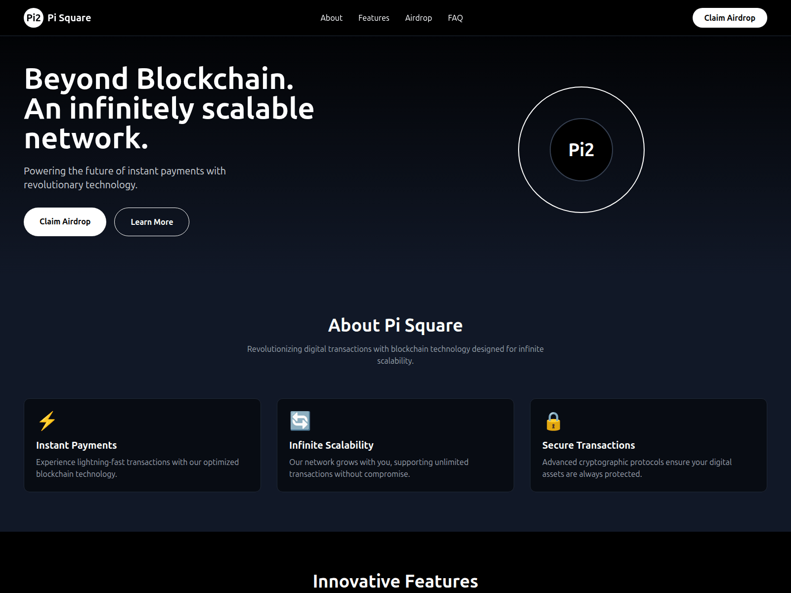 Screenshot of pisquareairdrop.xyz
