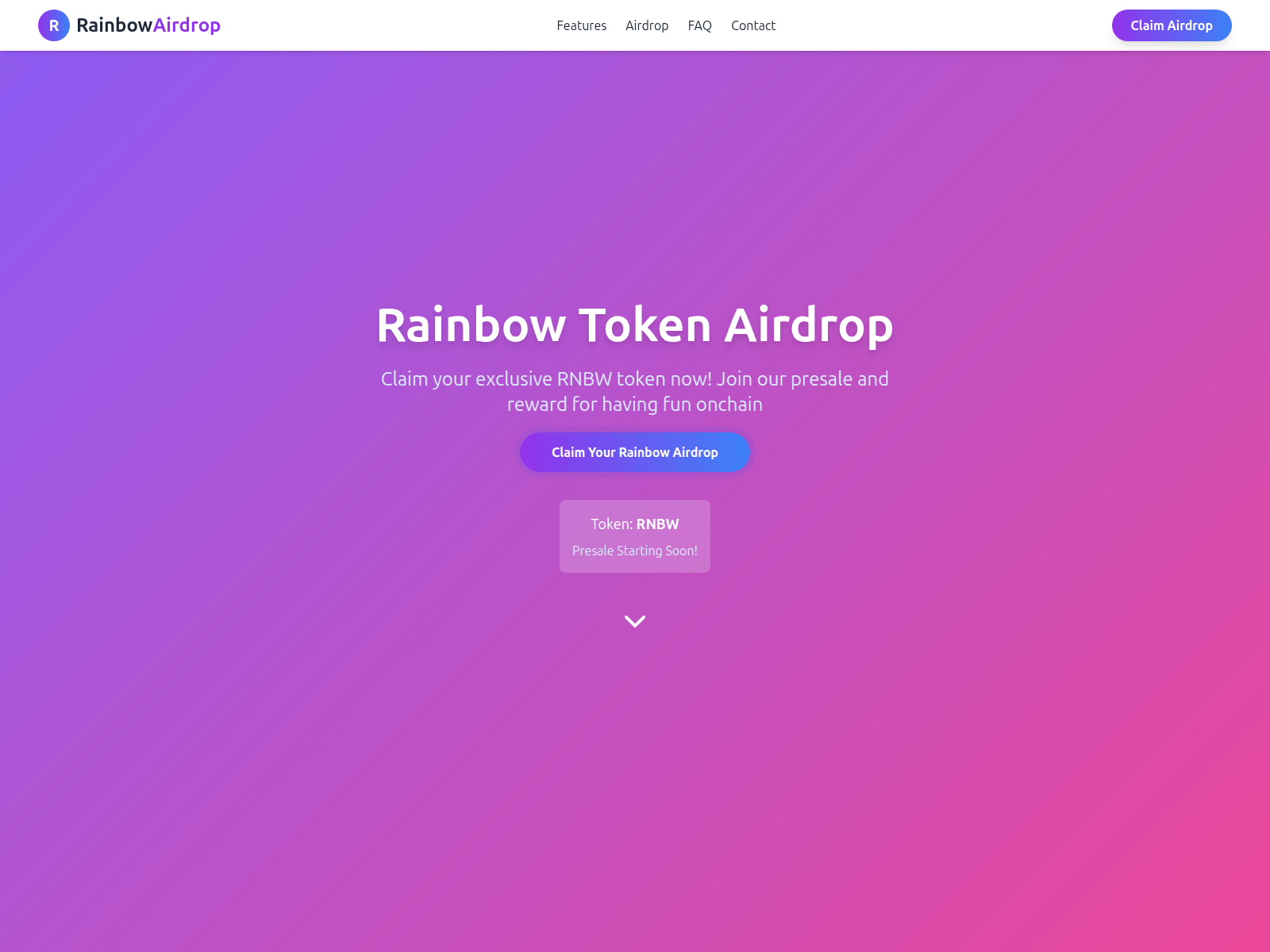 Screenshot of rainbowairdrops.xyz