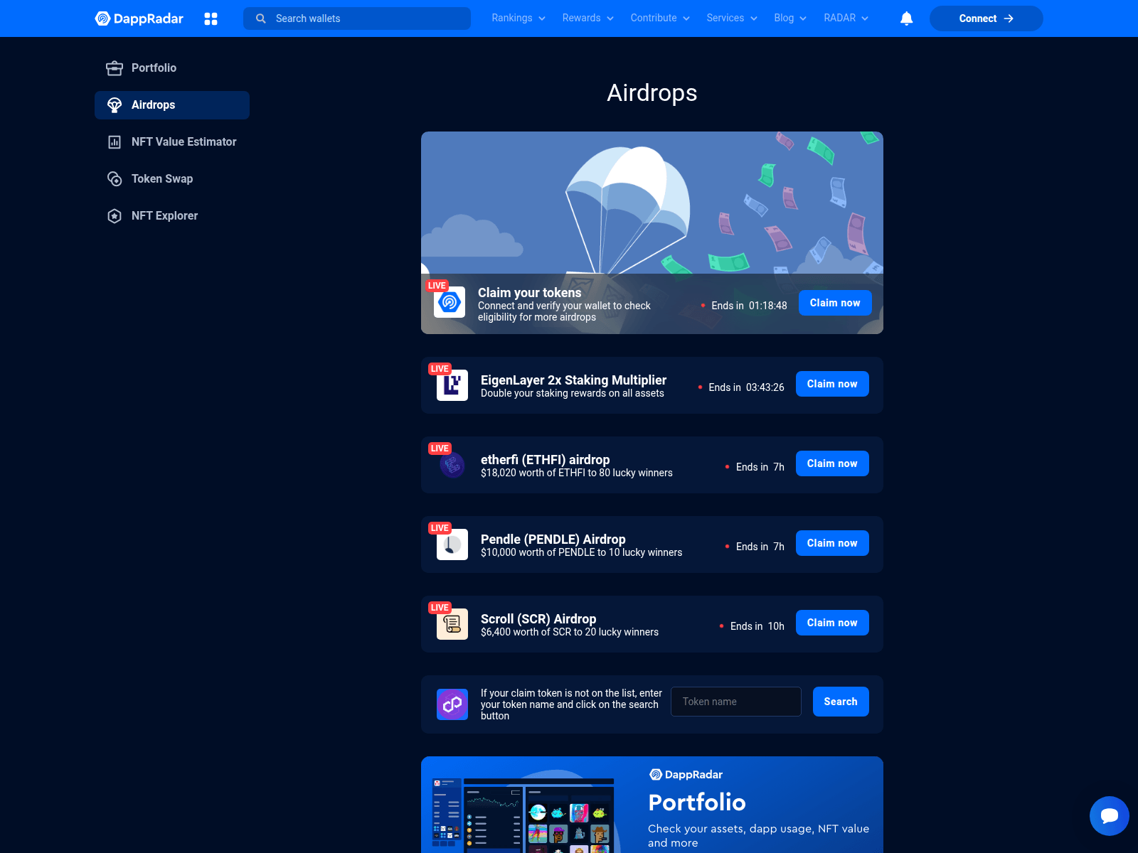 Screenshot of dapps.xaptrading.xyz