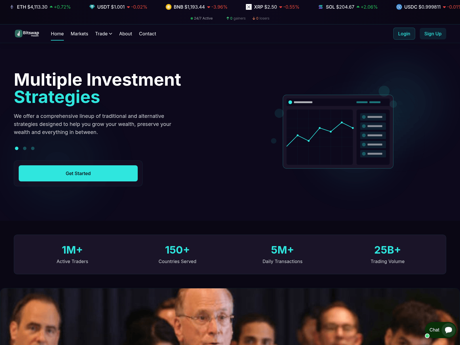 Screenshot of bitswaptraderpro.com