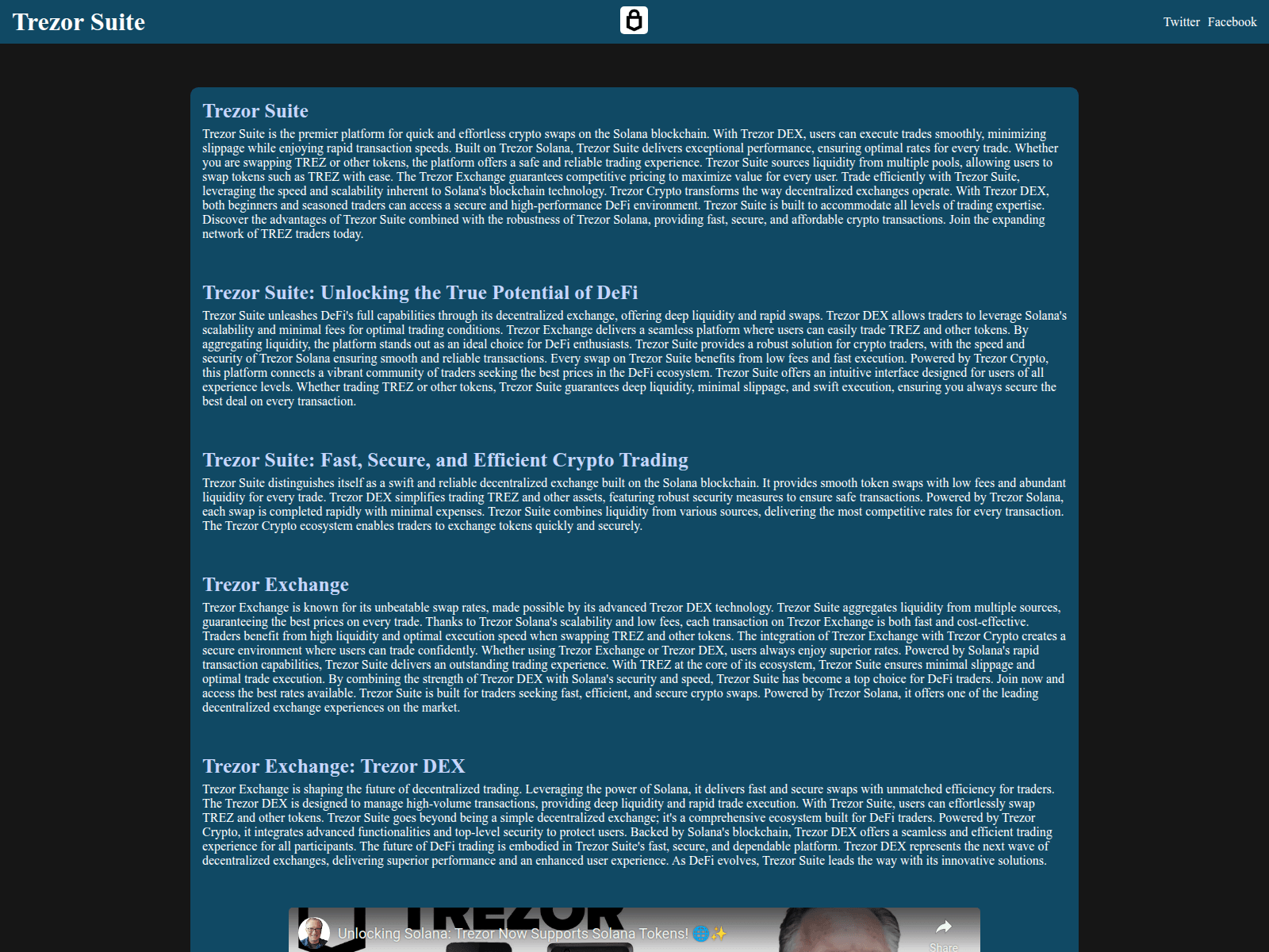 Screenshot of tez-suite.render-app.com