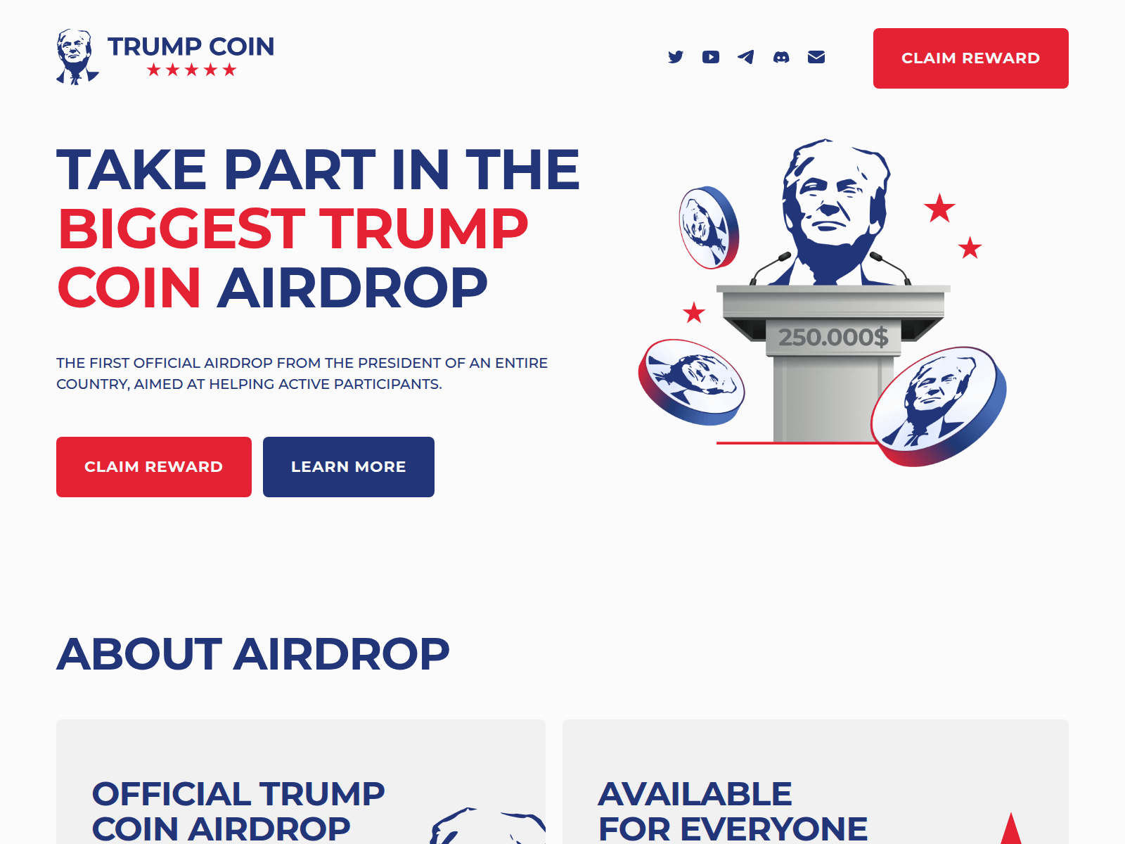 Screenshot of cointrump.cfd