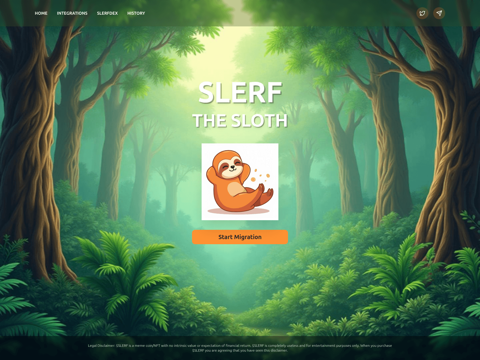 Screenshot of slertfmigration.wtf