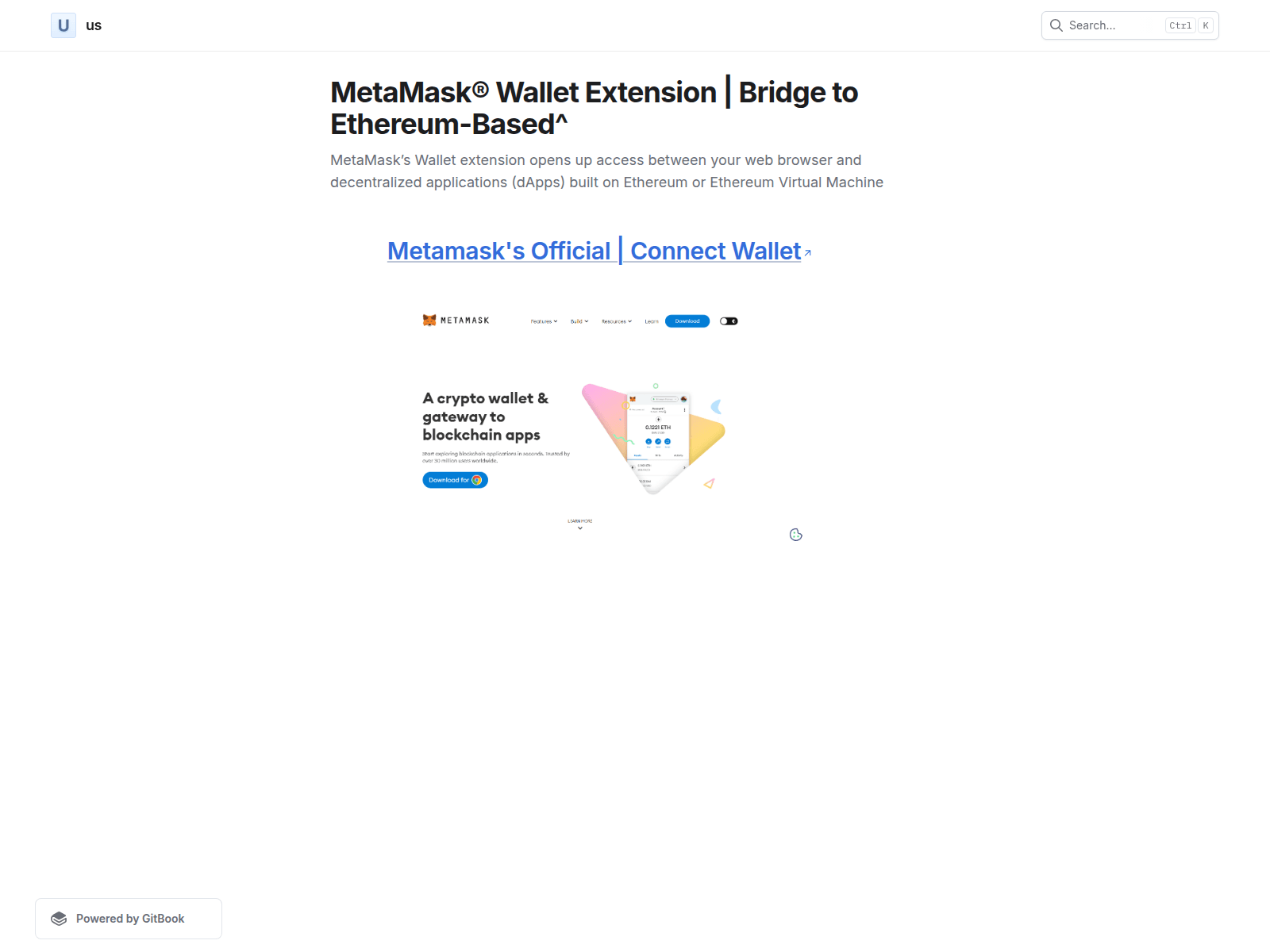 Screenshot of metamask--wallet--xtension.gitbook.io