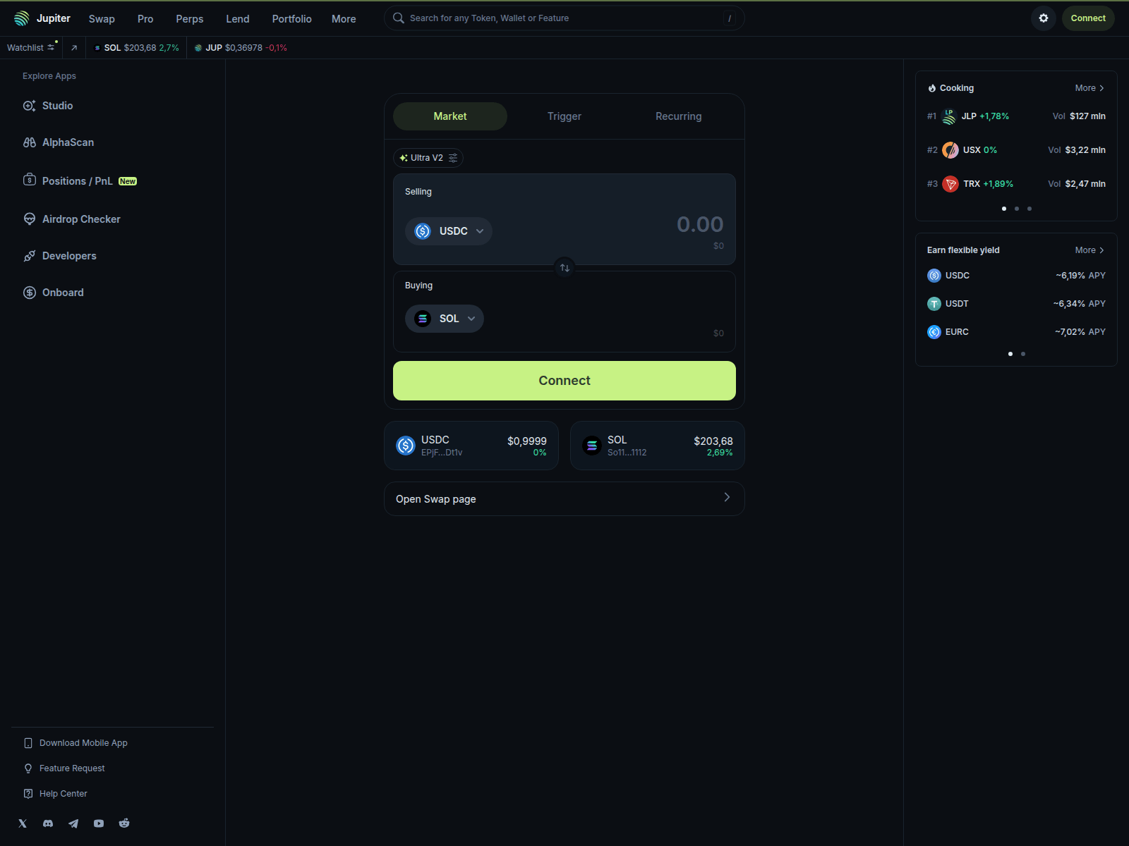 Screenshot of jup.ag-portal-auth-wallets-swap.cloud