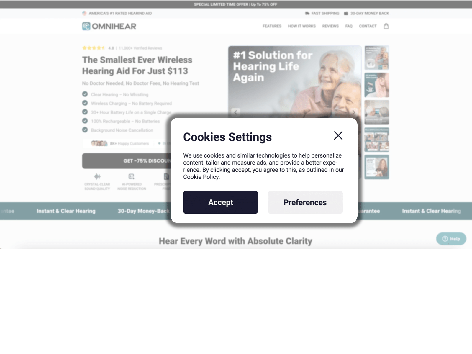 Screenshot of get-omnihear.primeoffersu.shop