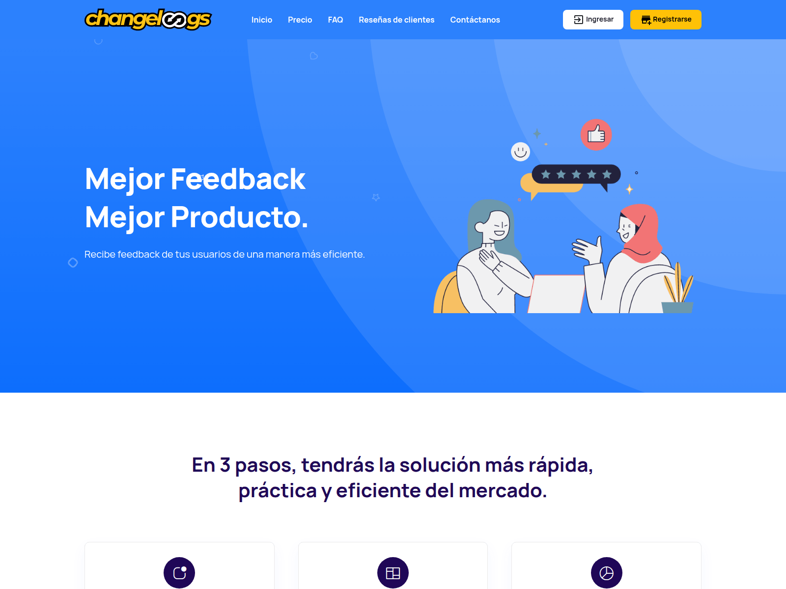 Screenshot of changeloogs.com