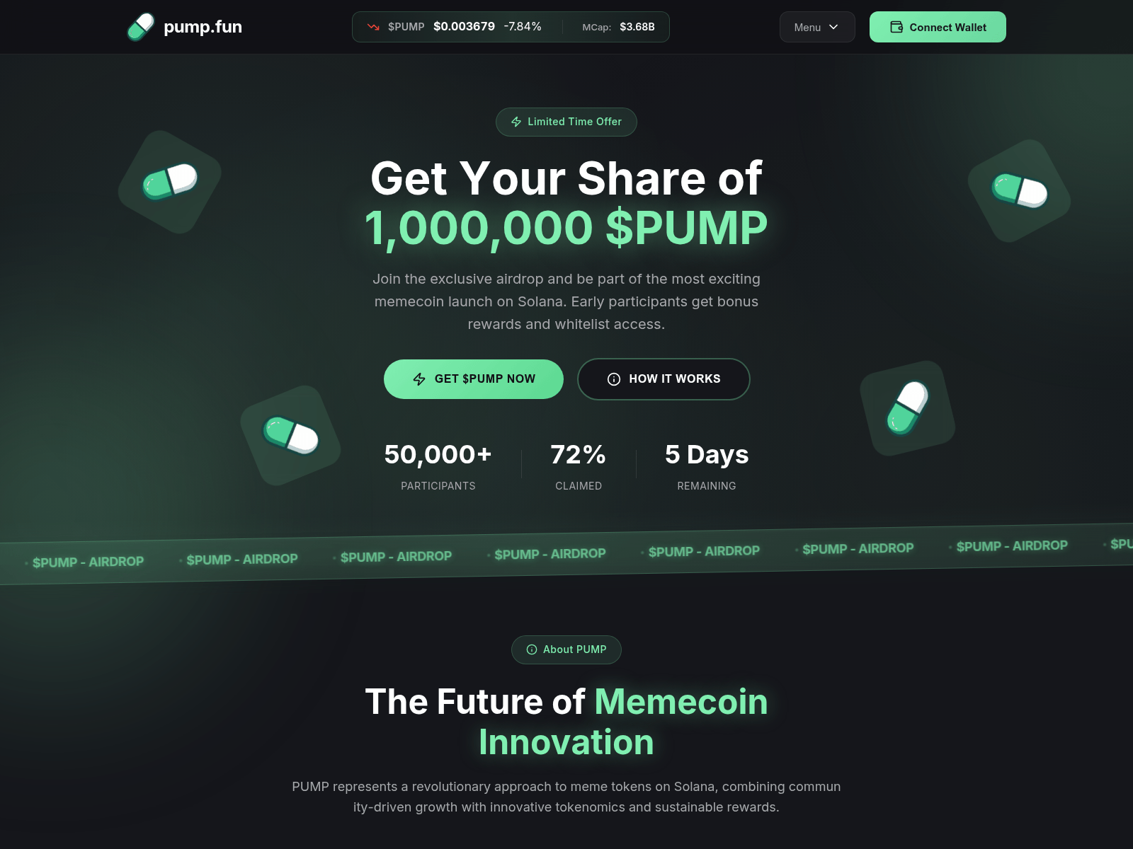 Screenshot of allocate-pump.fun