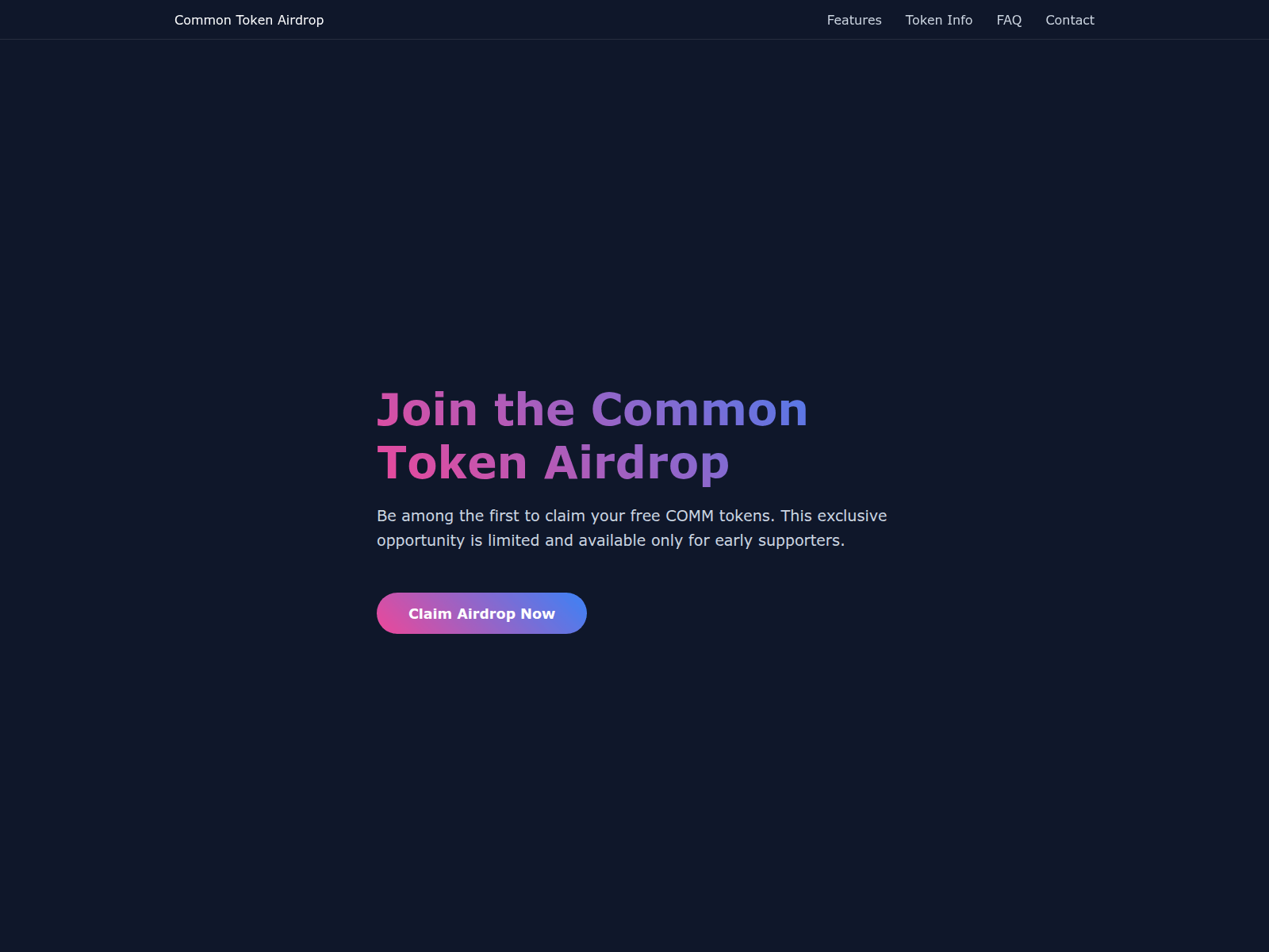 Screenshot of commonairdrop.xyz