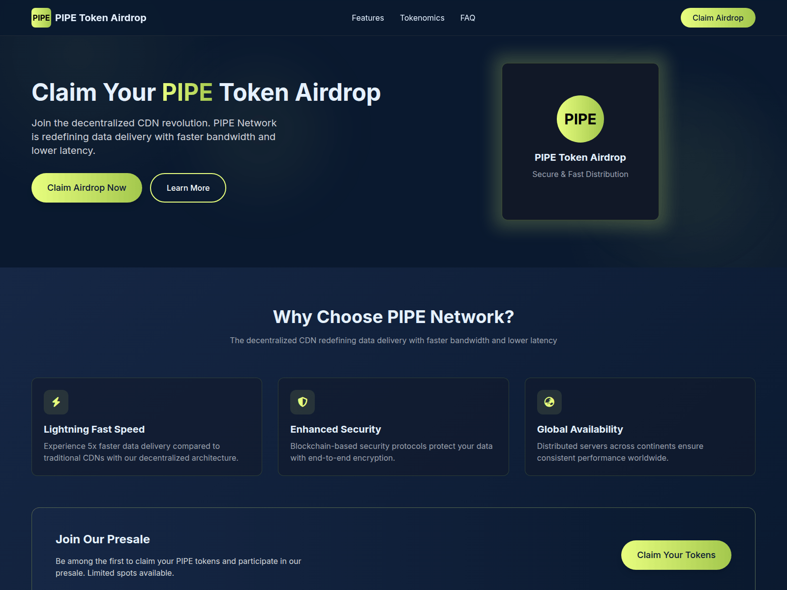 Screenshot of pipeairdrop.xyz